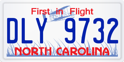 NC license plate DLY9732