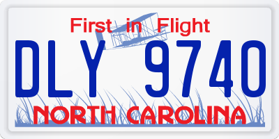 NC license plate DLY9740