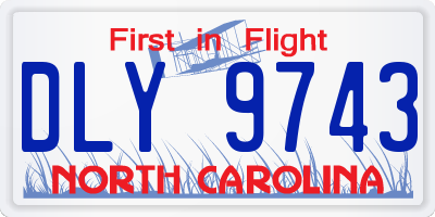 NC license plate DLY9743