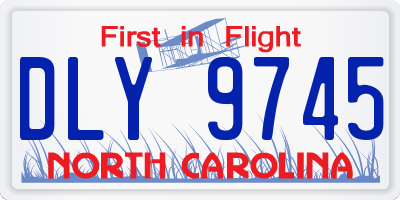 NC license plate DLY9745