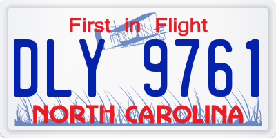 NC license plate DLY9761