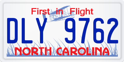 NC license plate DLY9762