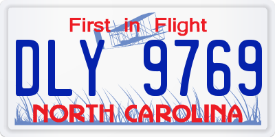 NC license plate DLY9769