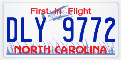 NC license plate DLY9772