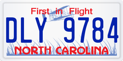 NC license plate DLY9784