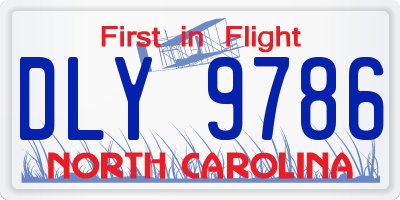 NC license plate DLY9786