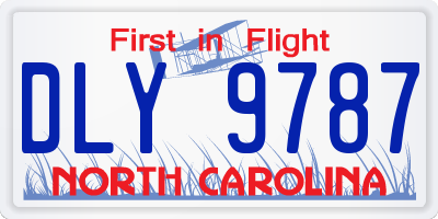 NC license plate DLY9787