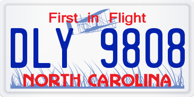 NC license plate DLY9808