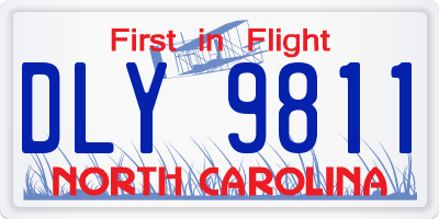 NC license plate DLY9811