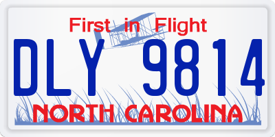 NC license plate DLY9814