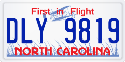 NC license plate DLY9819