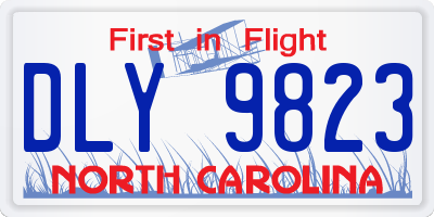 NC license plate DLY9823