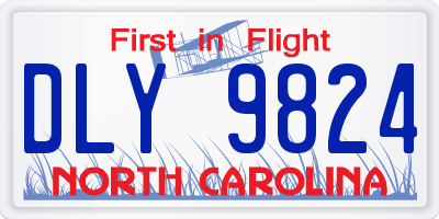 NC license plate DLY9824