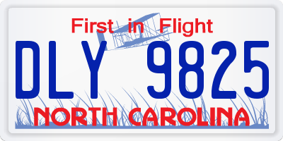 NC license plate DLY9825