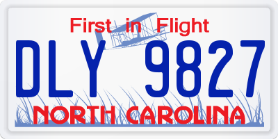NC license plate DLY9827
