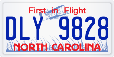 NC license plate DLY9828