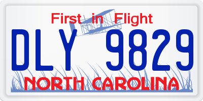 NC license plate DLY9829