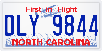 NC license plate DLY9844