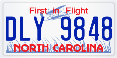 NC license plate DLY9848