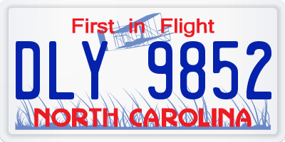 NC license plate DLY9852