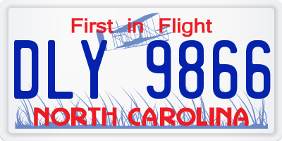 NC license plate DLY9866