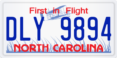 NC license plate DLY9894