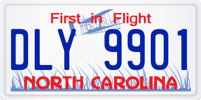 NC license plate DLY9901