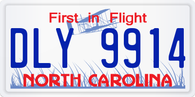 NC license plate DLY9914