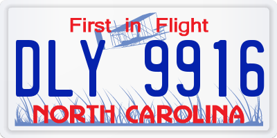 NC license plate DLY9916