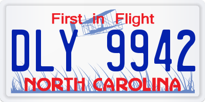NC license plate DLY9942