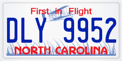 NC license plate DLY9952