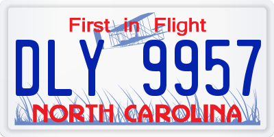 NC license plate DLY9957