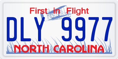 NC license plate DLY9977