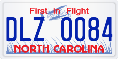 NC license plate DLZ0084