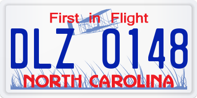 NC license plate DLZ0148