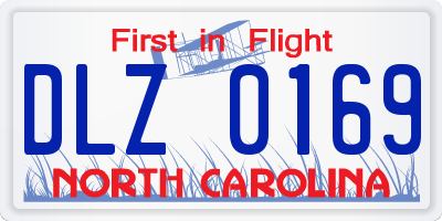 NC license plate DLZ0169