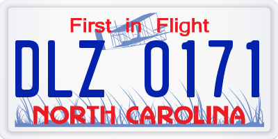 NC license plate DLZ0171