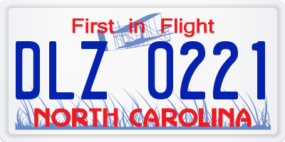 NC license plate DLZ0221