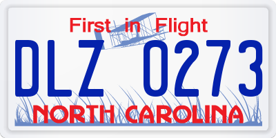 NC license plate DLZ0273