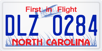 NC license plate DLZ0284