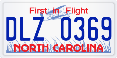 NC license plate DLZ0369