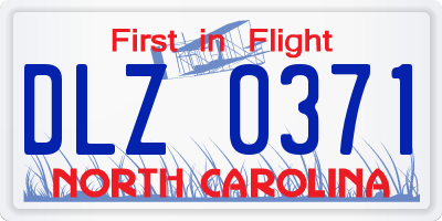 NC license plate DLZ0371