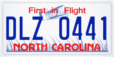 NC license plate DLZ0441