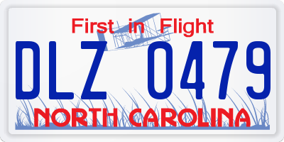 NC license plate DLZ0479