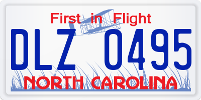 NC license plate DLZ0495