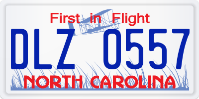NC license plate DLZ0557