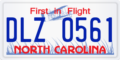 NC license plate DLZ0561