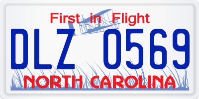 NC license plate DLZ0569