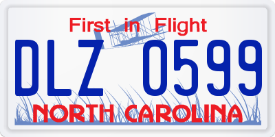 NC license plate DLZ0599