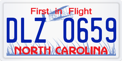 NC license plate DLZ0659